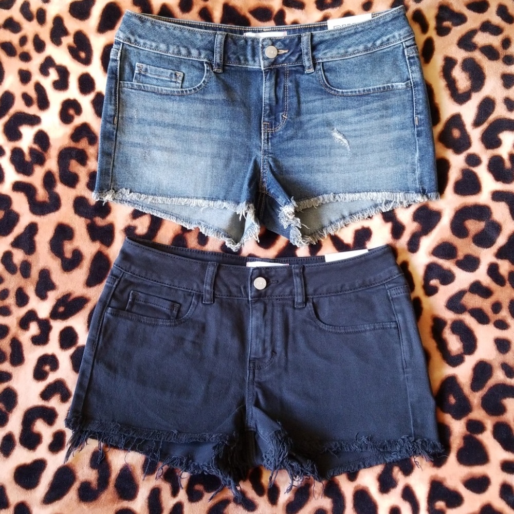 (2) Cut-Off Denim Shorts